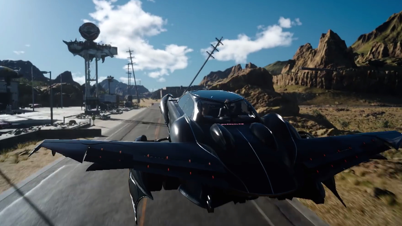 Yes, you can fully pilot Final Fantasy XV's flying car
