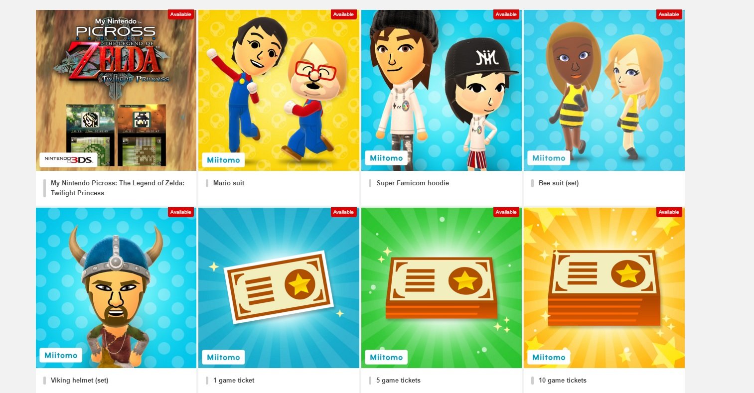New My Nintendo rewards include Miitomo outfits