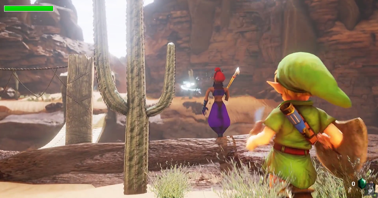 Catch Ocarina of Time's Gerudo Valley completely rebuilt in Unreal 4