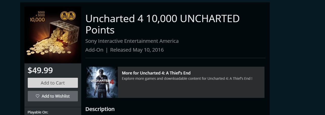 Uncharted 4's microtransaction prices are live, and they're not worth fiddling with