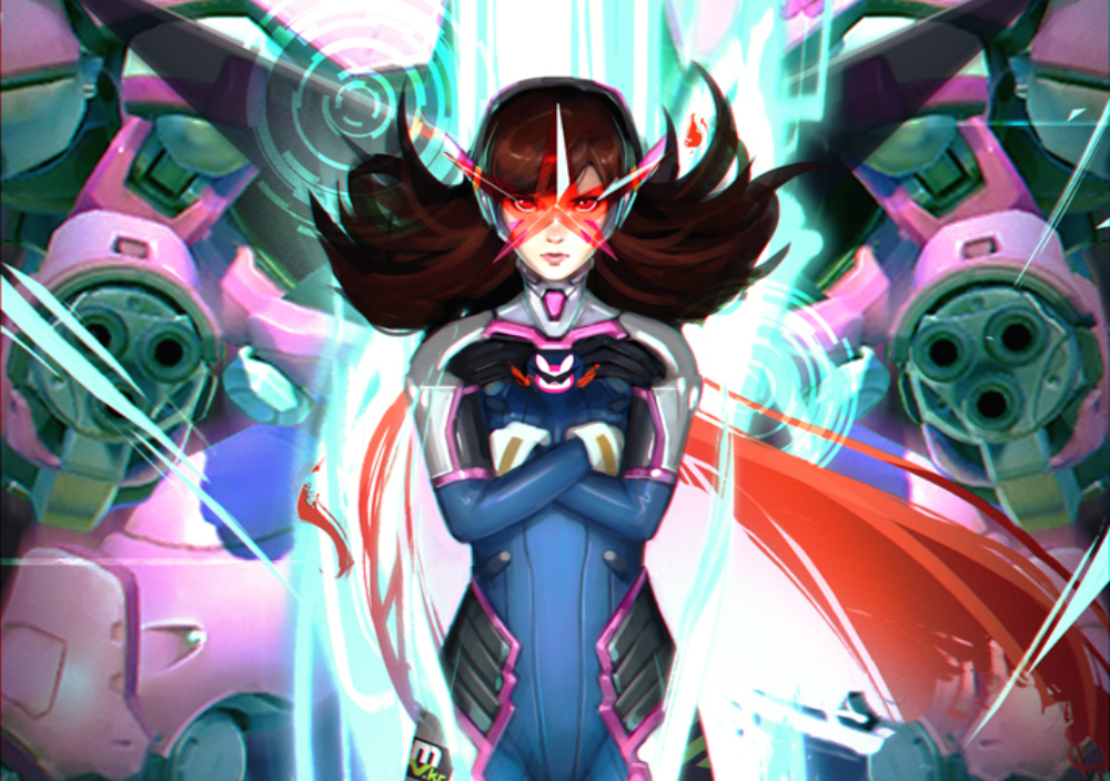 I could go for a Gurren Lagann Overwatch skin after this D.Va fanart