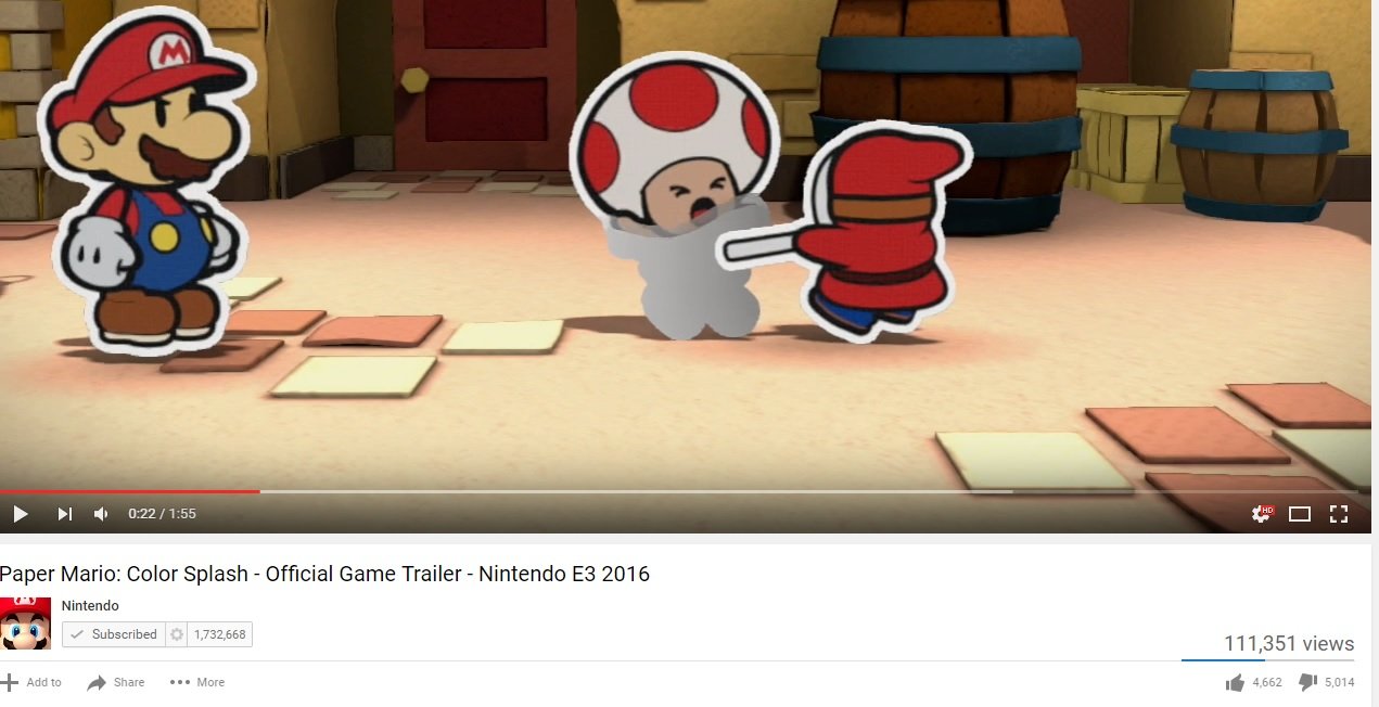 Paper Mario: Color Splash draws ire of Nintendo fans, looks alright