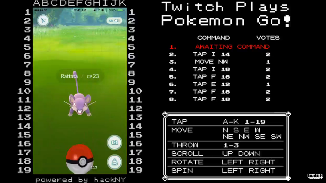Twitch plays Pokemon Go