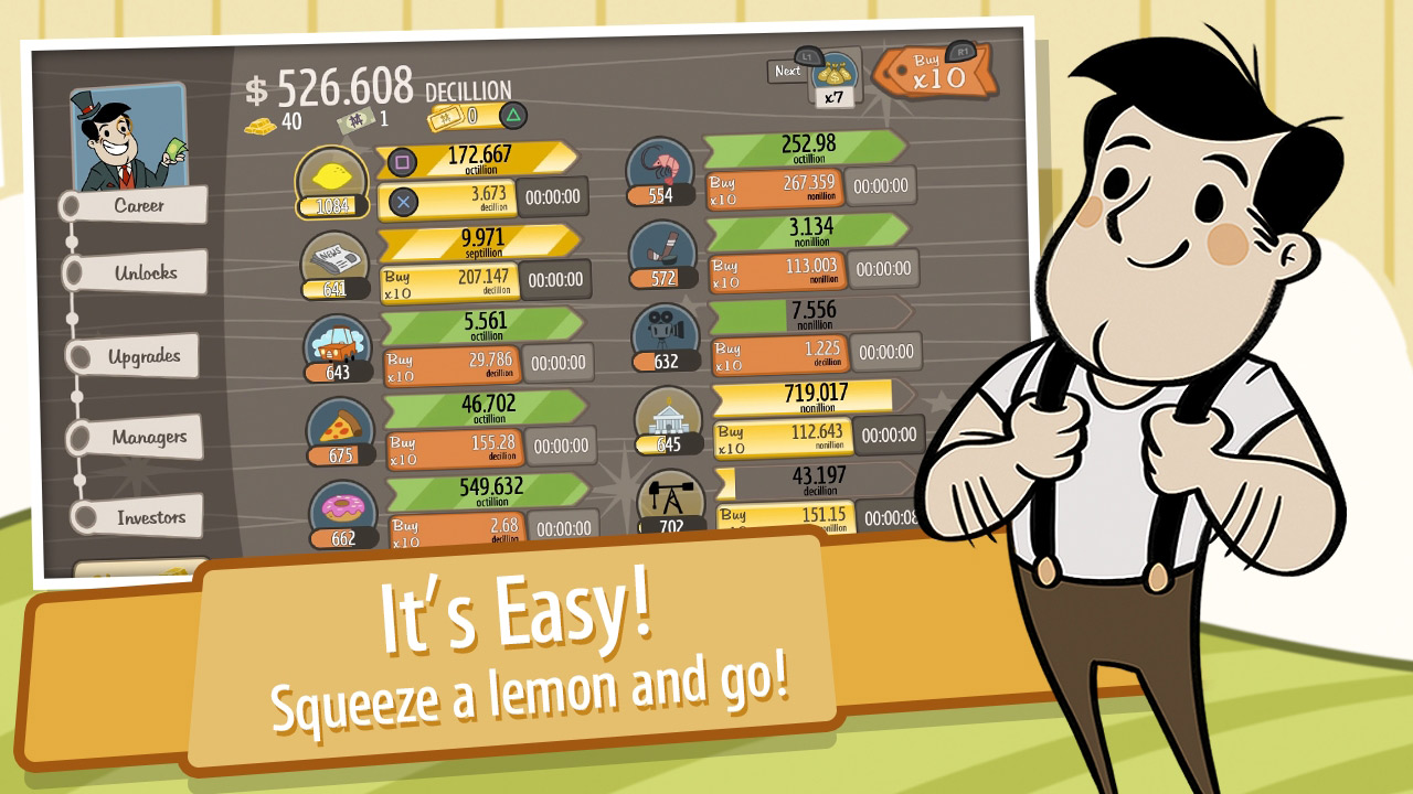 AdVenture Capitalist is setting up shop on PS4