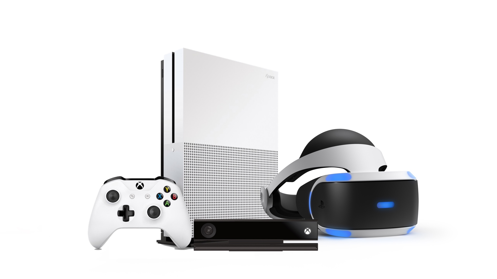 You can use the PS VR's cinematic mode to play Xbox One or Wii U games