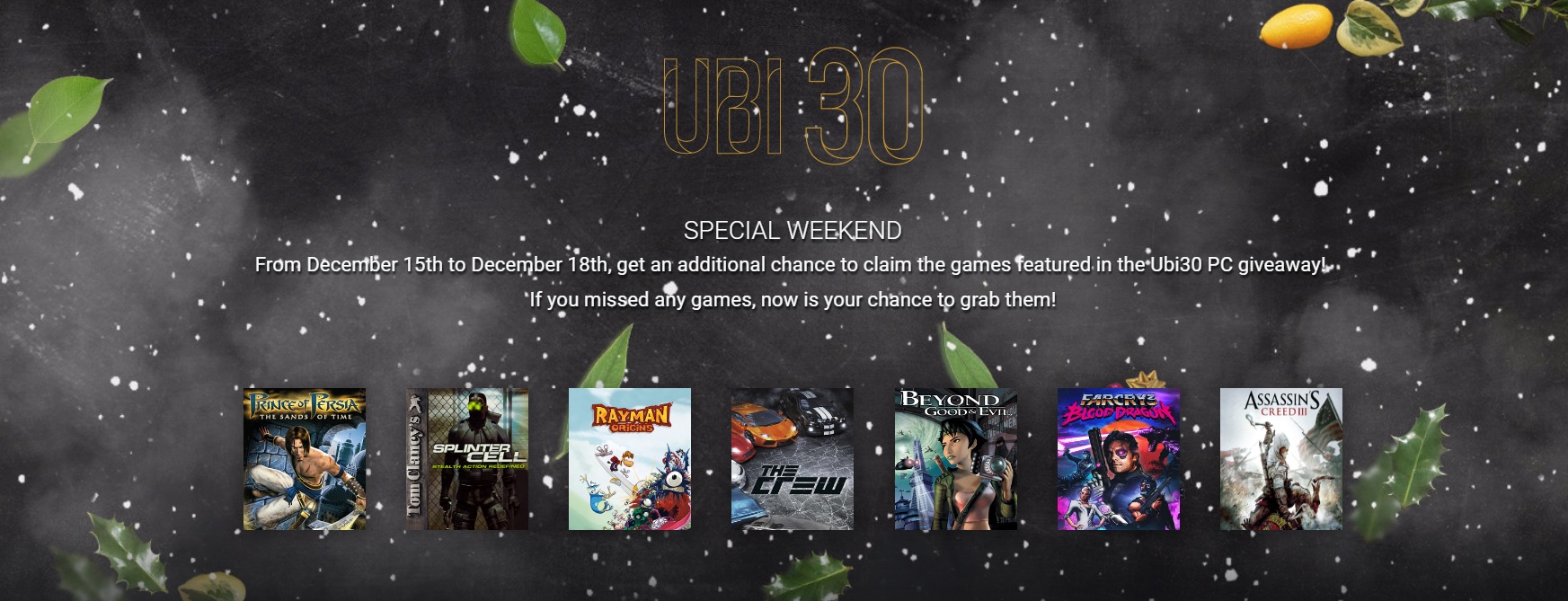 Did you miss any of those free Ubisoft games? They're all available through the weekend
