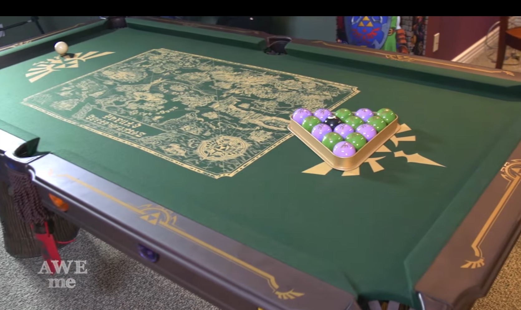 This custom Zelda Pool table is masterful
