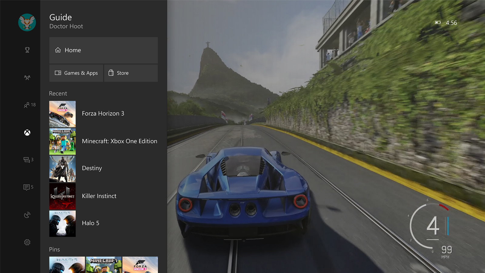 Check out the revised Xbox One home screen and Guide