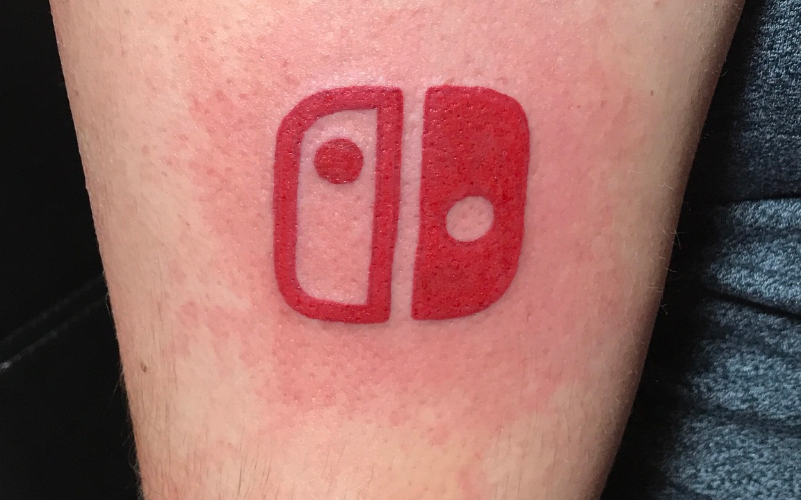 This is probably the first Nintendo Switch tattoo