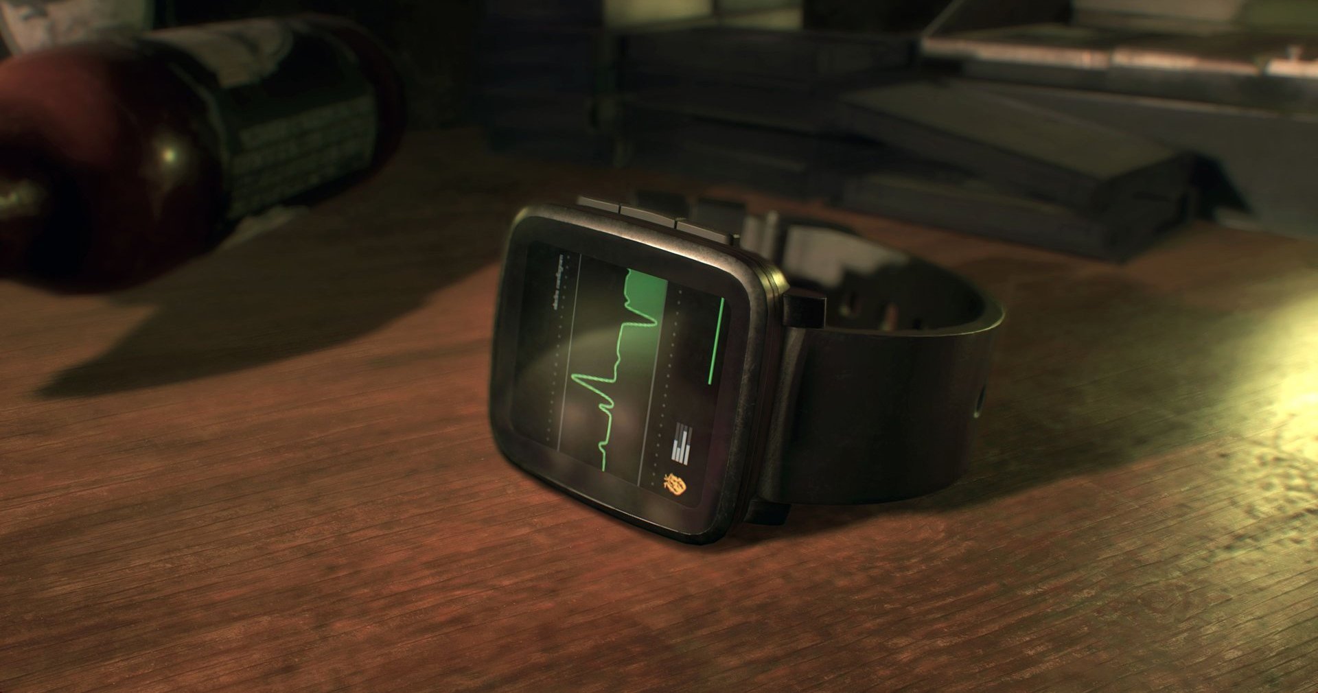 Someone made a watchface inspired by Resident Evil 7