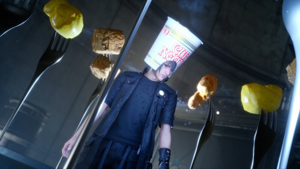Cup Noodle head for Noctis coming to FFXV, get it early for $50