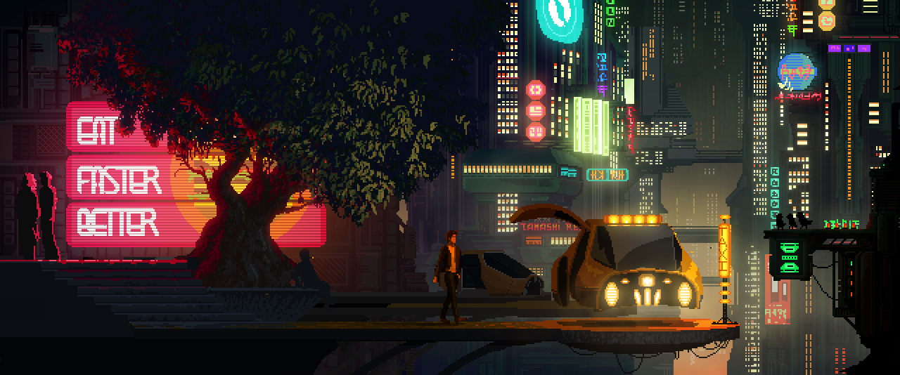 Cyberpunk cinematic platformer The Last Night looks rad