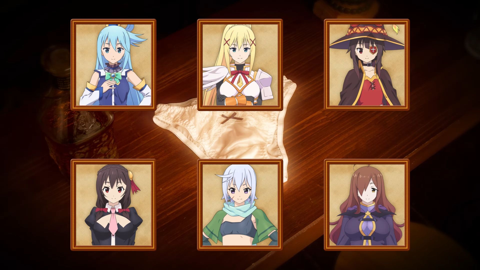Konosuba game announced via panty quiz