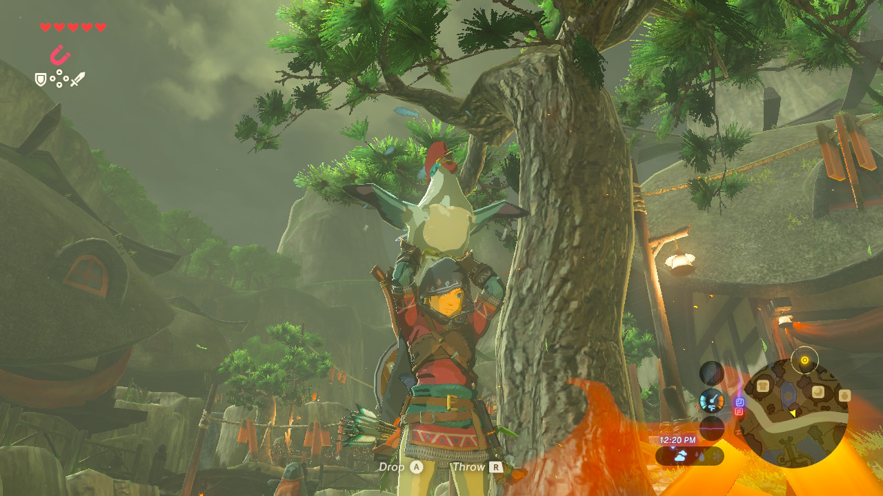 The quest to throw a Cucco into Death Mountain in Zelda: Breath of the Wild