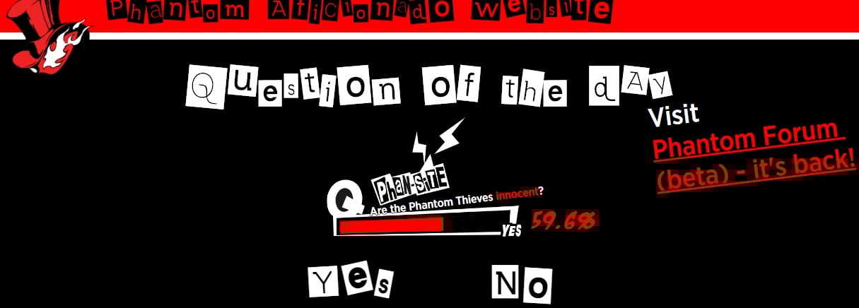 Persona 5's 'Phan-Site' blog is now real