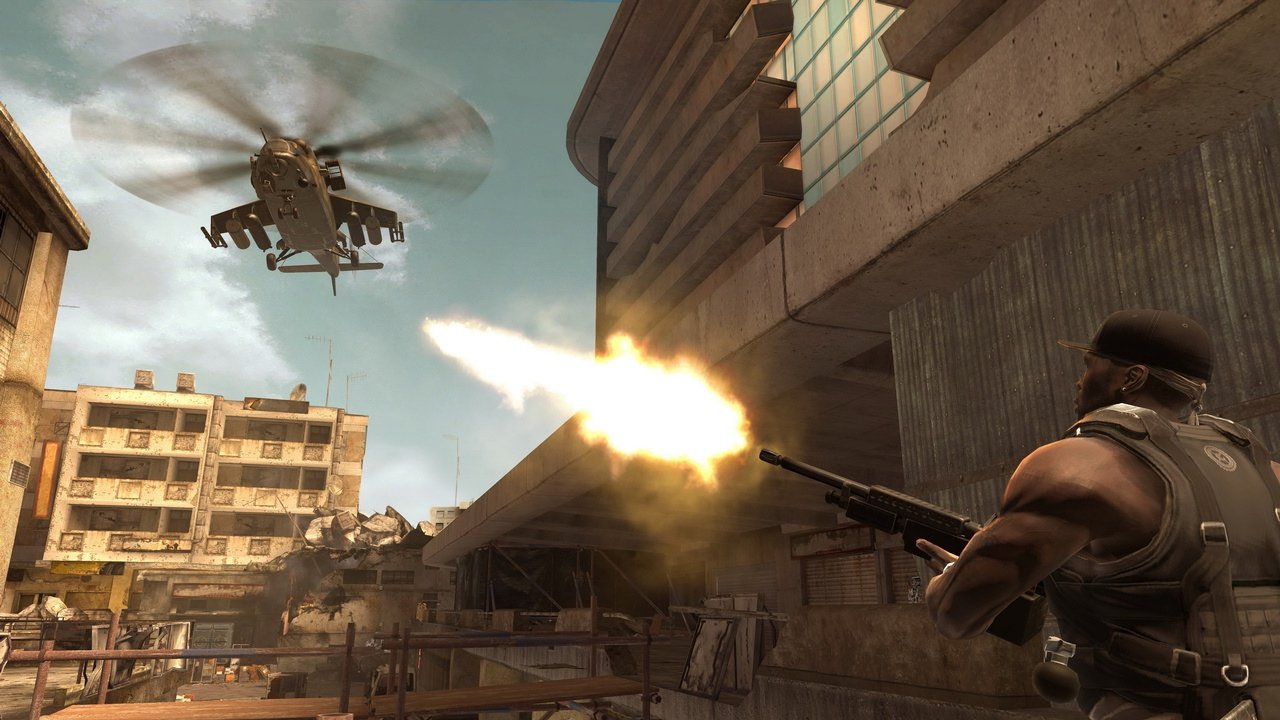 Blood on the Sand had helicopters because 50 Cent's son wanted them