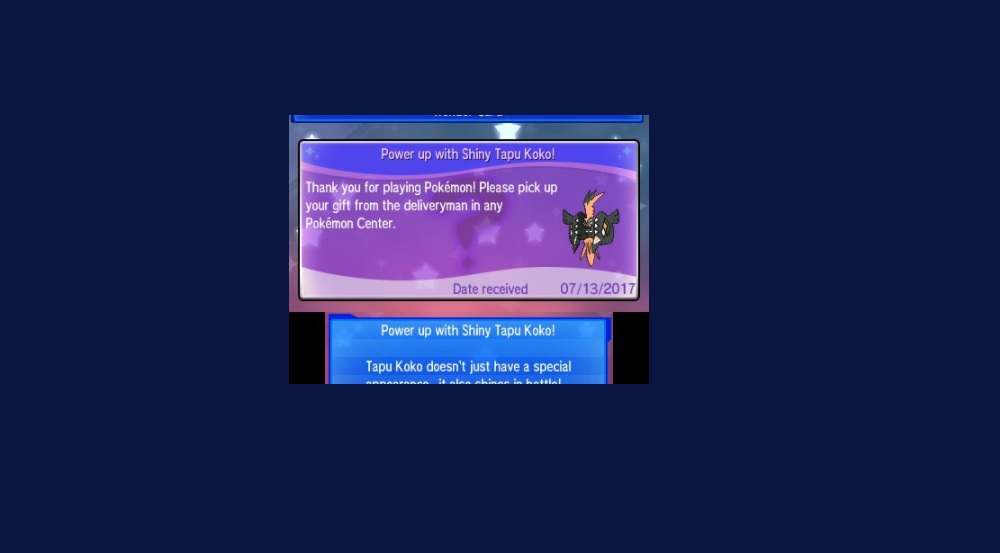 Go grab a Shiny Tapu Koko in Pokemon Sun & Moon before it's gone