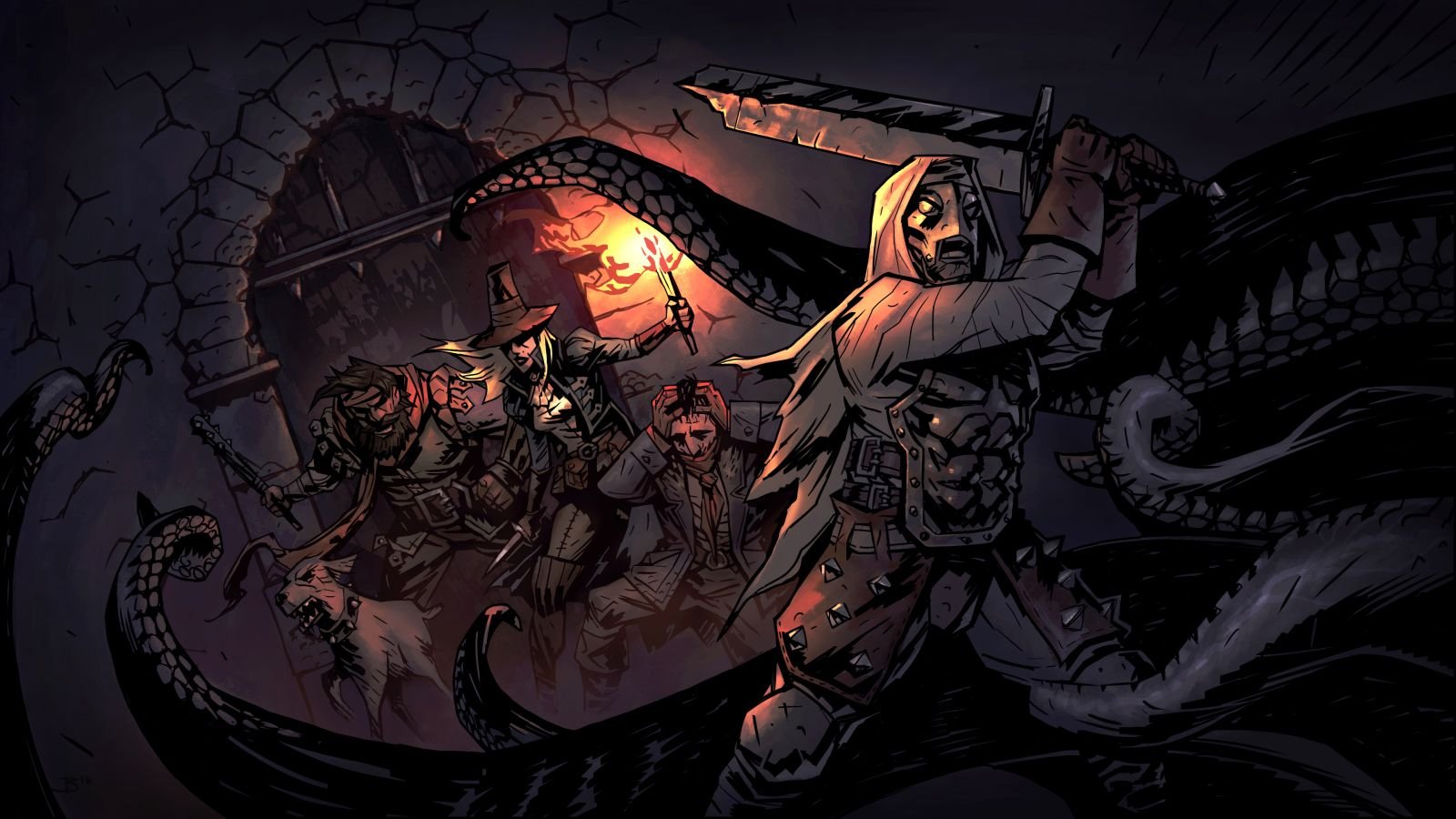 That sure looks like Darkest Dungeon running on a Nintendo Switch