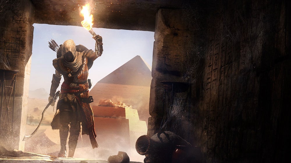 Pyramids, elephants and head-cleaving abound in Assassin's Creed: Origins launch trailer