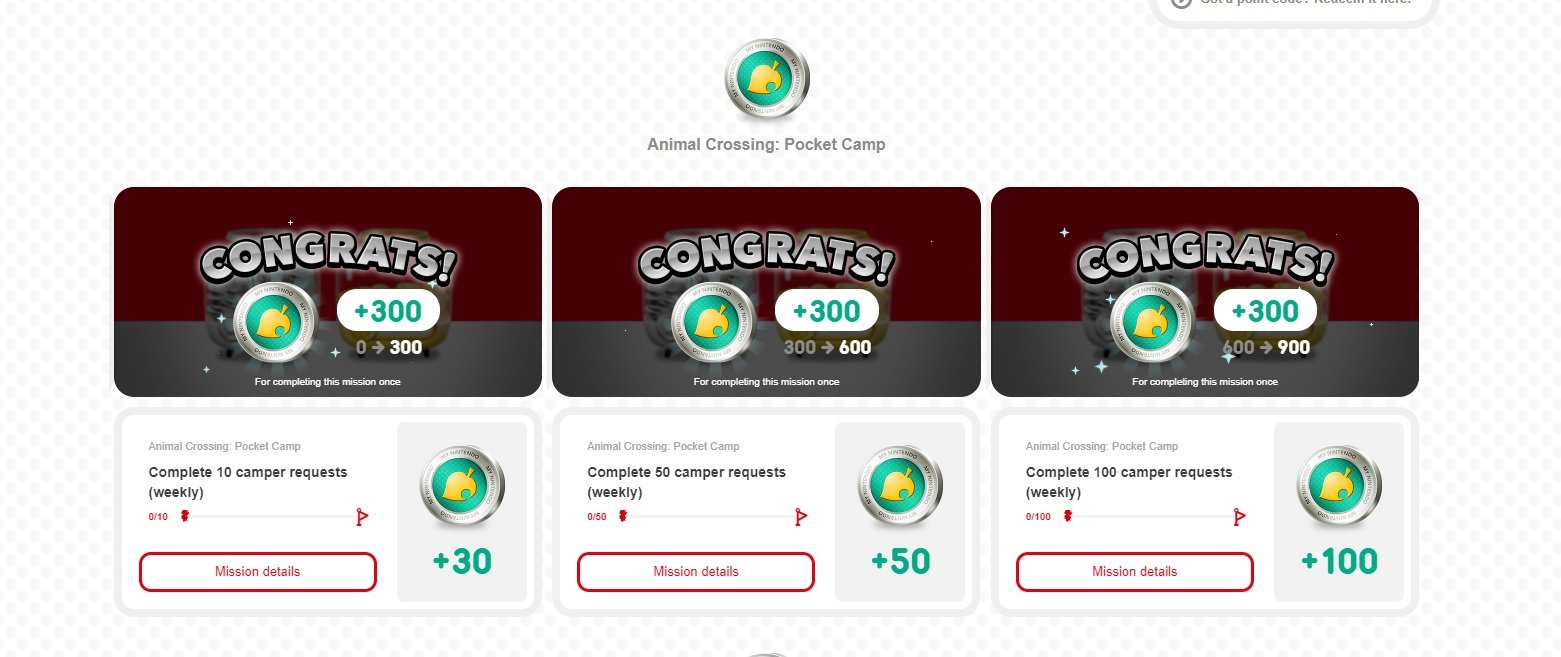 Animal Crossing: Pocket Camp missions and rewards are up on My Nintendo