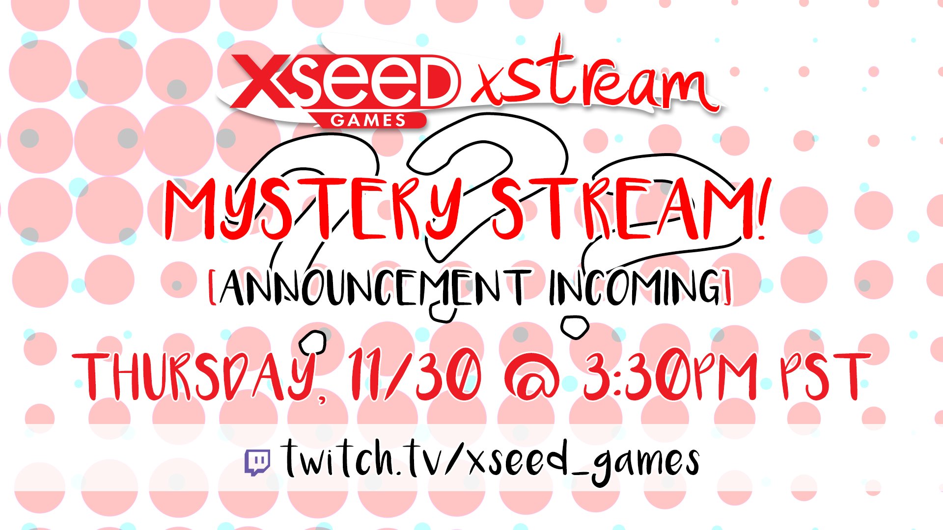XSEED is making a mystery announcement Thursday on stream