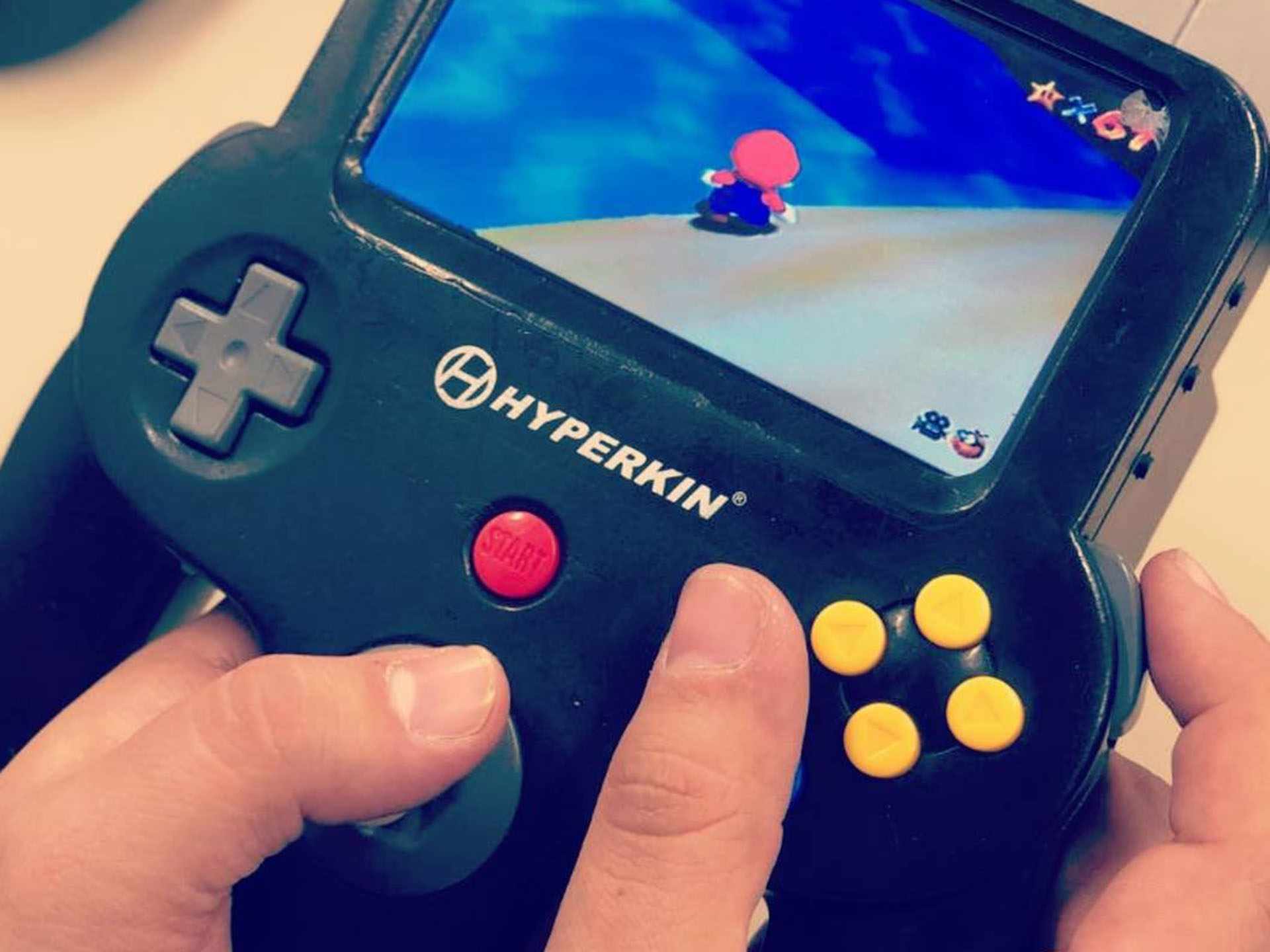 Photos of a portable Nintendo 64 prototype from Hyperkin posted online
