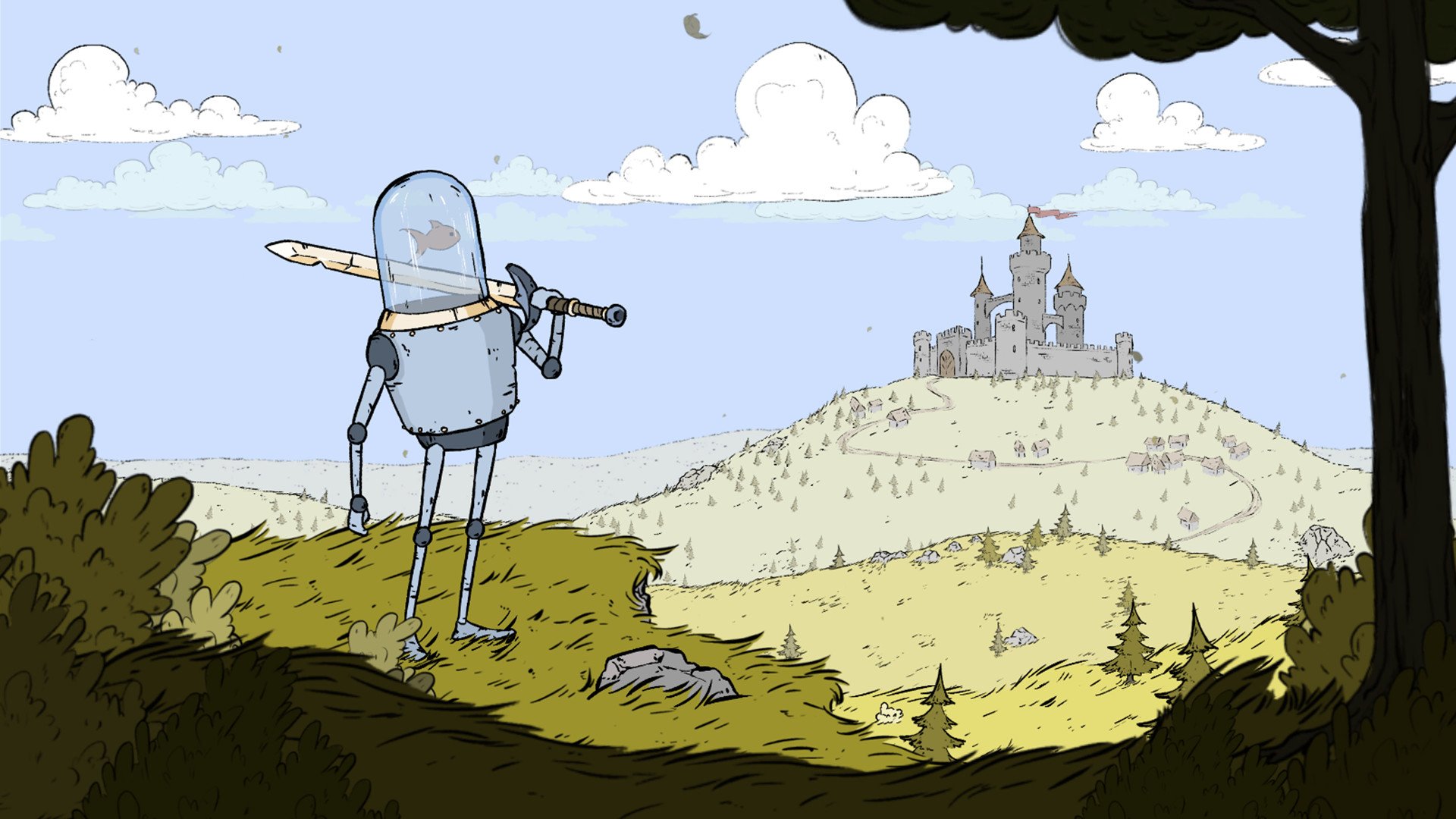 Feudal Alloy is a Switch-bound Metroidvania with Fishbowl-powered medieval robots