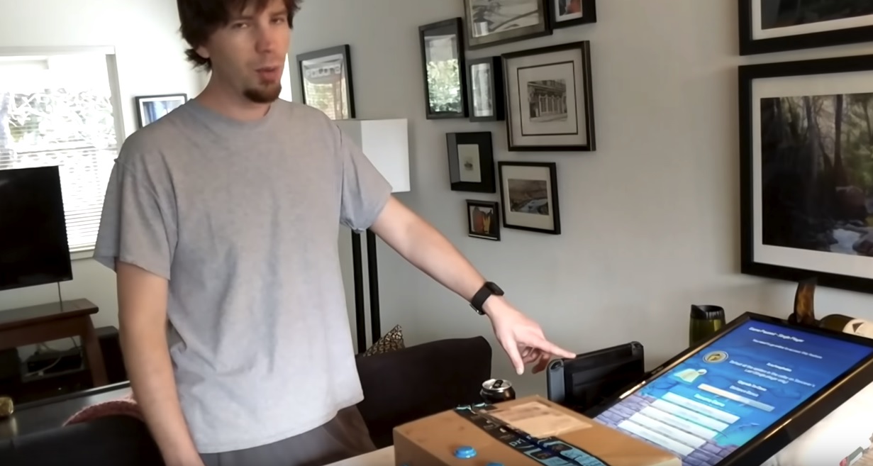 Someone crafted a makeshift pinball machine for the Switch