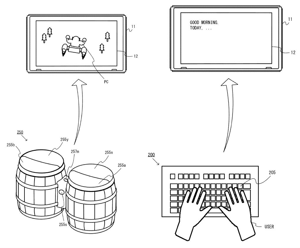 Nintendo has patented a keyboard and Donkey Konga drums for Switch