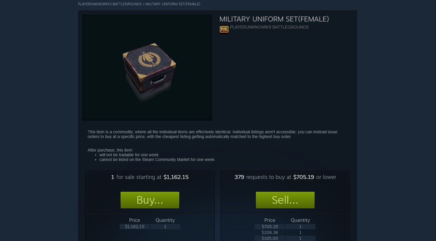 PUBG Corp has temporarily halted personal item trading in PUBG