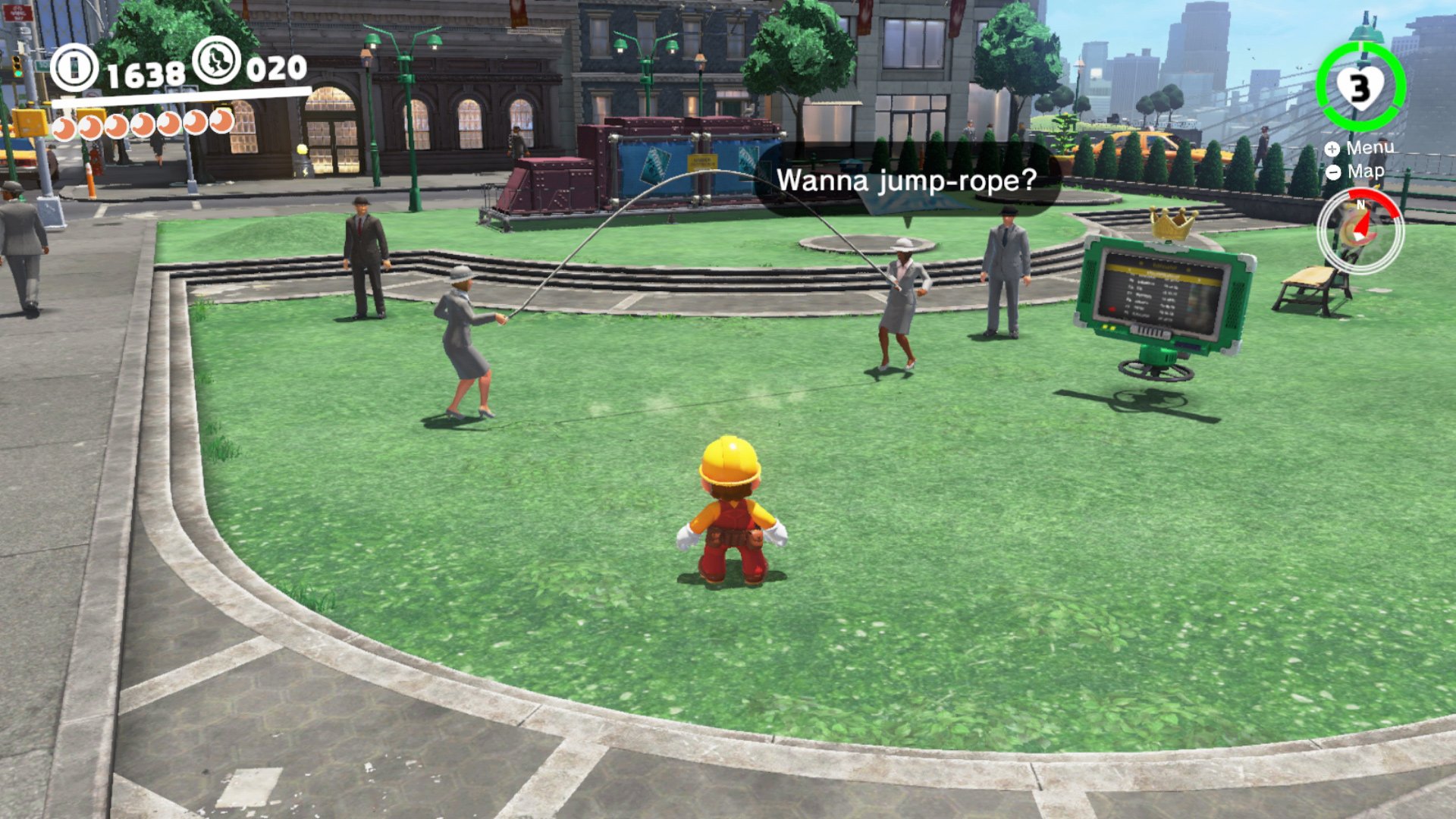A new hilarious method for beating the jump rope challenge in Super Mario Odyssey