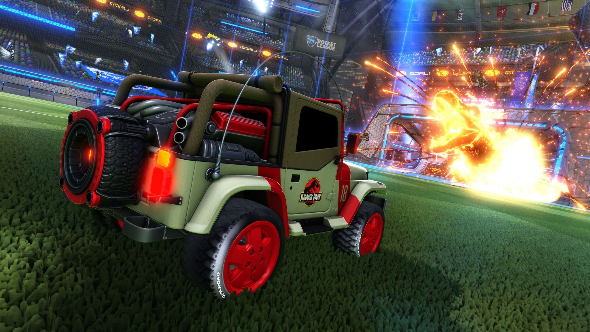 The Jurassic Park Jeep is coming to Rocket League