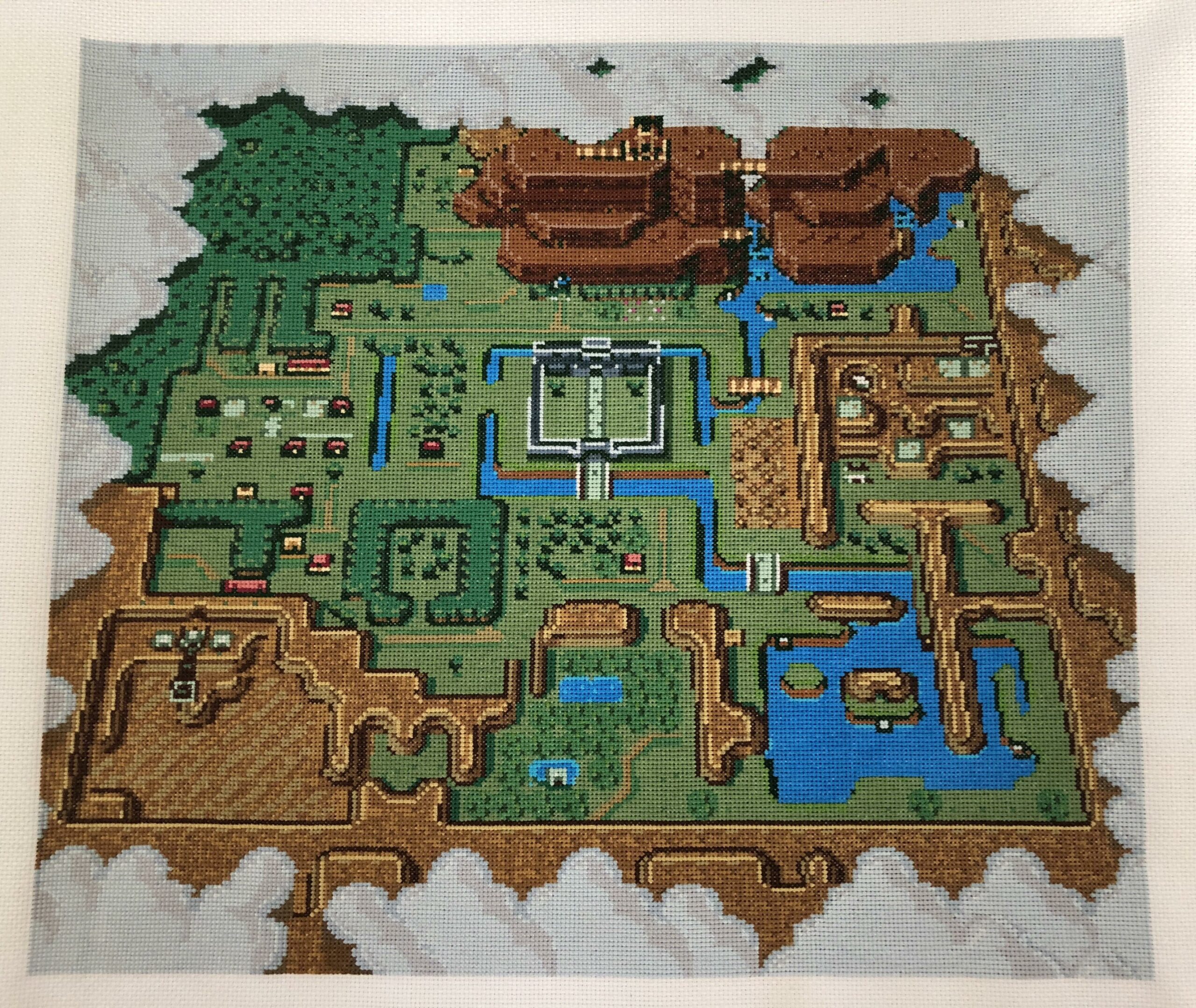 It took over 57,000 stitches to make this baller Zelda: A Link to the Past map