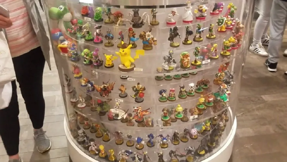 Wow, amiibo really have come a long way: check out the nearly full New York Nintendo Store case