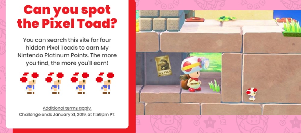 Nintendo is running a Captain Toad scavenger hunt for My Nintendo points