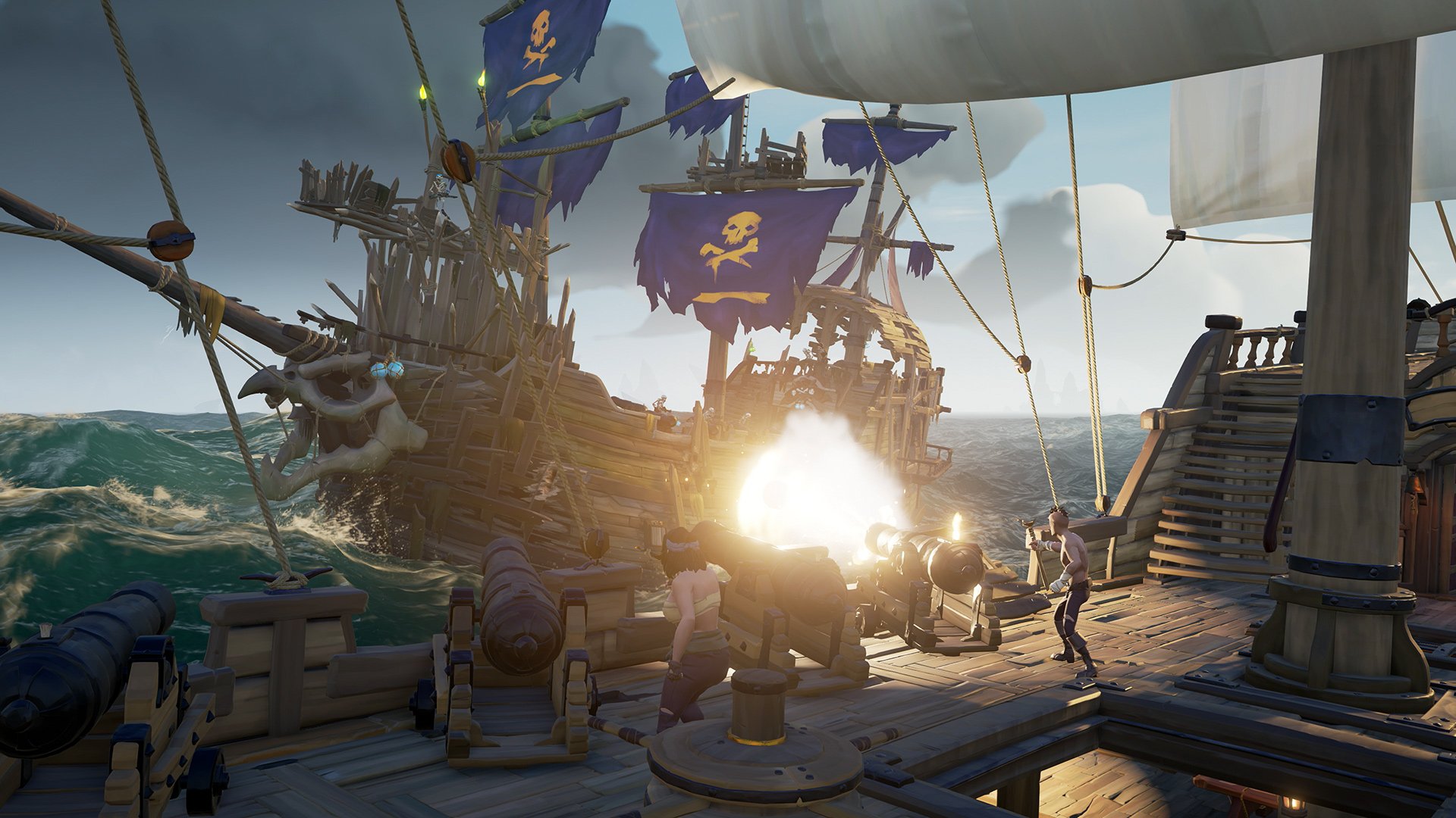 Sea of Thieves players are using water buckets to sink skeleton ships