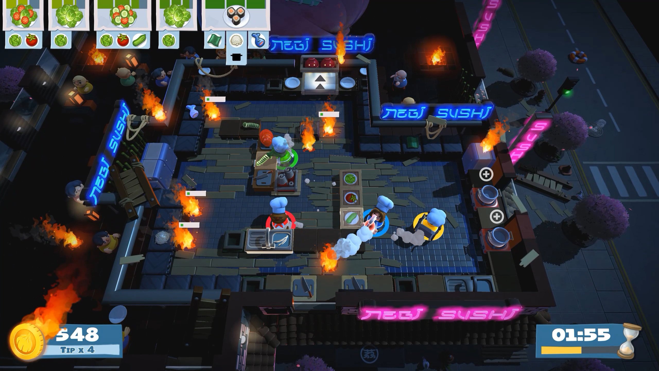 Overcooked 2 gets even more tense with four-star challenges on PC