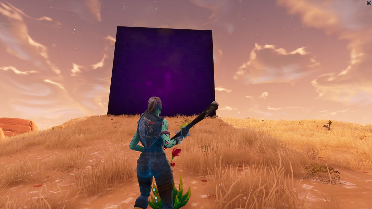 Fortnite's teasing something with a giant purple bouncy cube
