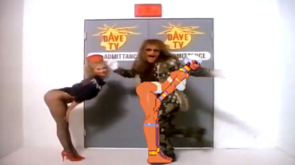 The (hopefully) first of many Street Fighter III and David Lee Roth connections