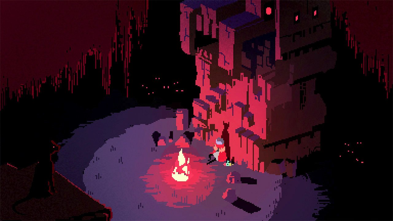 Hyper Light Drifter on the Switch with headphones is pure bliss