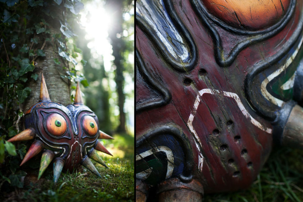 This wooden Majora's Mask gives me the creeps in the best way
