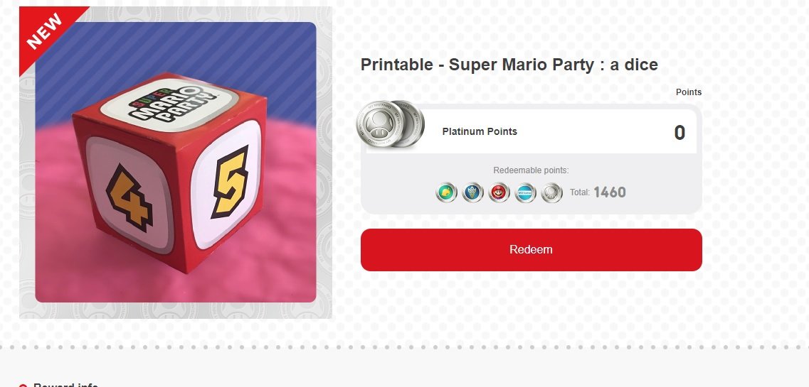 My Nintendo offers printable Super Mario Party dice, party hats