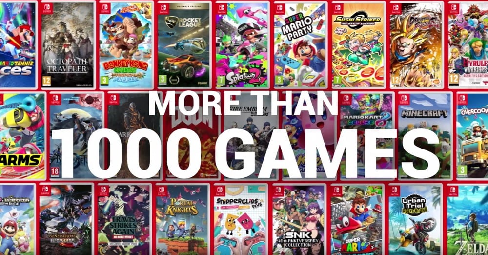 Nintendo release video to celebrate 1000 games available for Switch