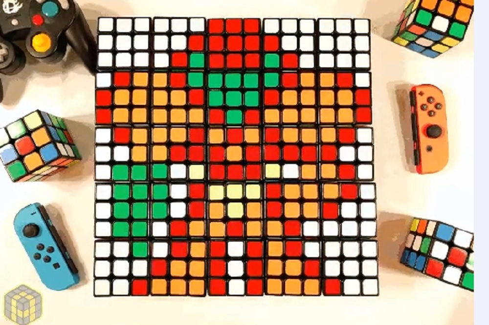 Yeah I can get down with this wonderful Super Smash Bros. Rubik's Cube animation