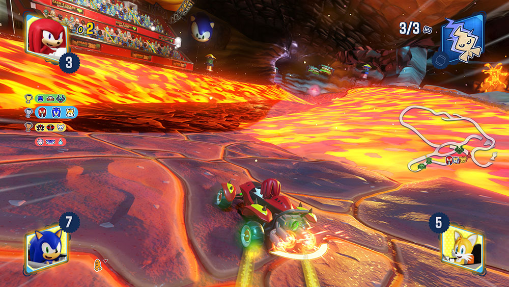 Rip through fire & ice on Team Sonic Racing's new tracks