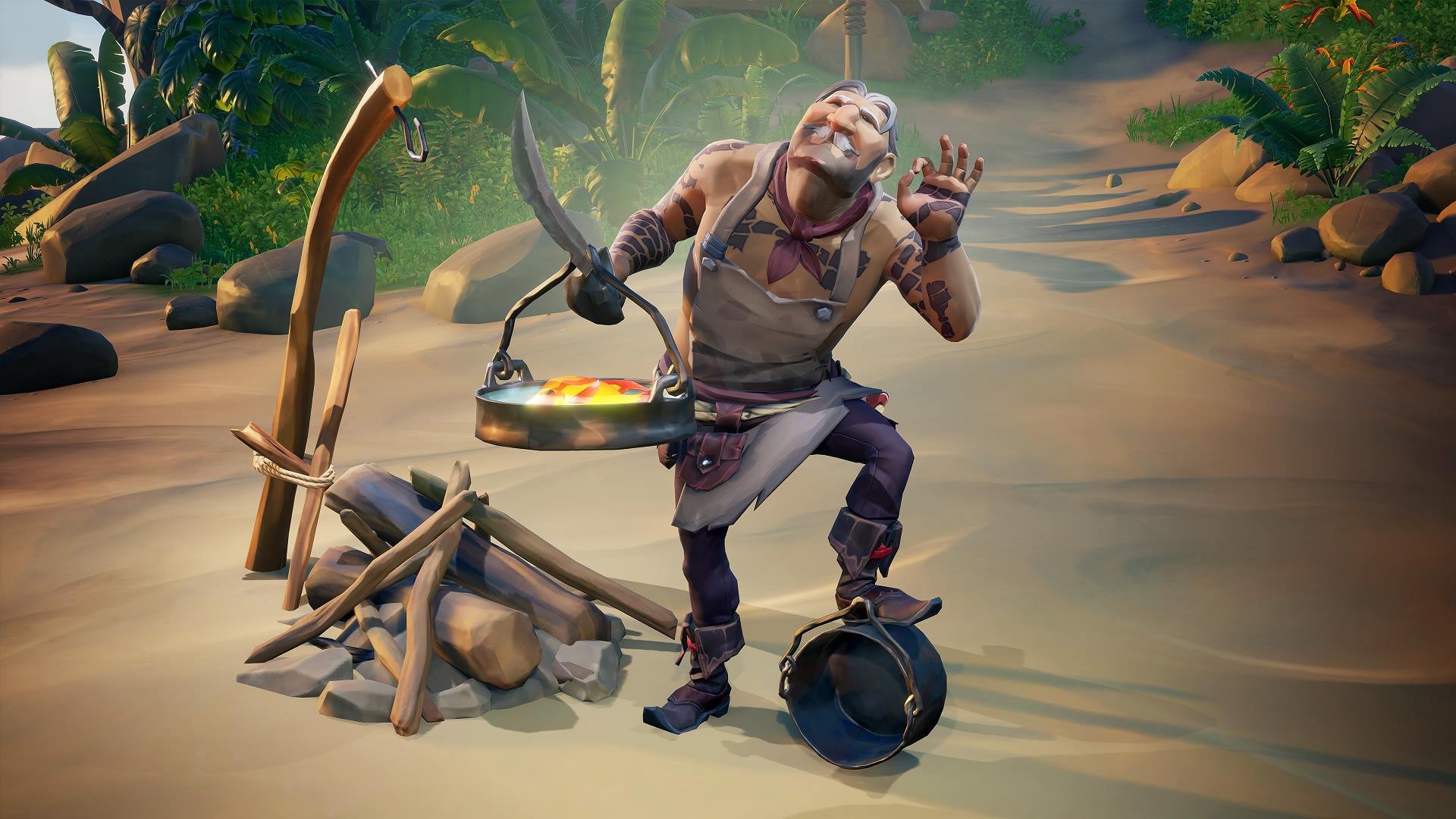Sea of Thieves has new achievements for cooking, fishing, questing, and PvP