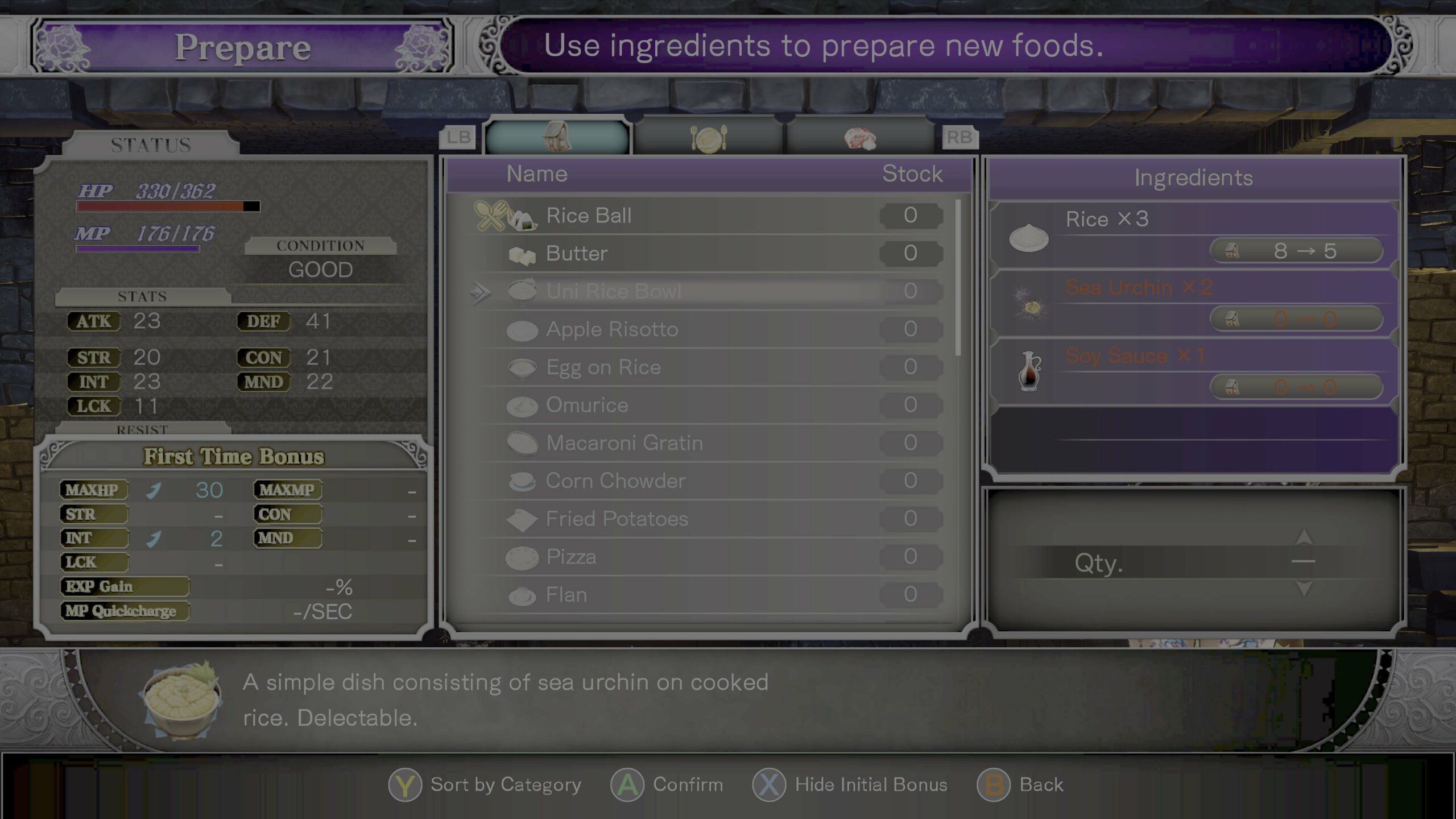 Bloodstained guide: Craft every food item you can at least once