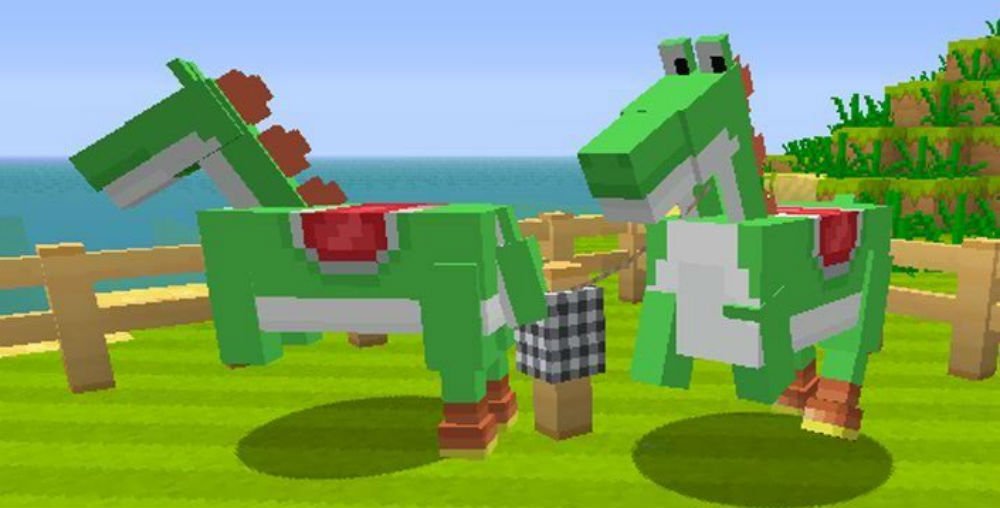 This unholy Yoshi horse abomination almost made it into Minecraft