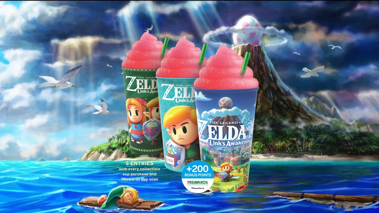 7/11 Canada is hosting a Switch giveaway with Link's Awakening Slurpee cups