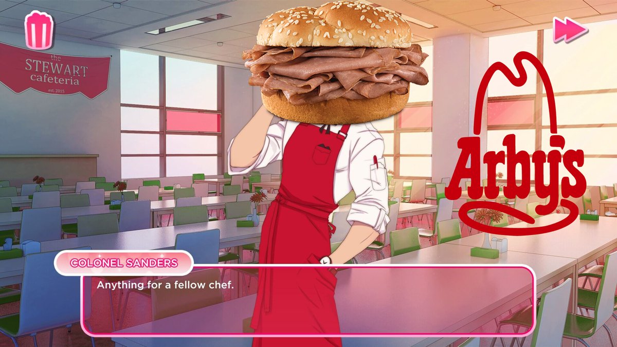 Sure the Colonel is hot, but wouldn't you rather play an Arby's dating sim?